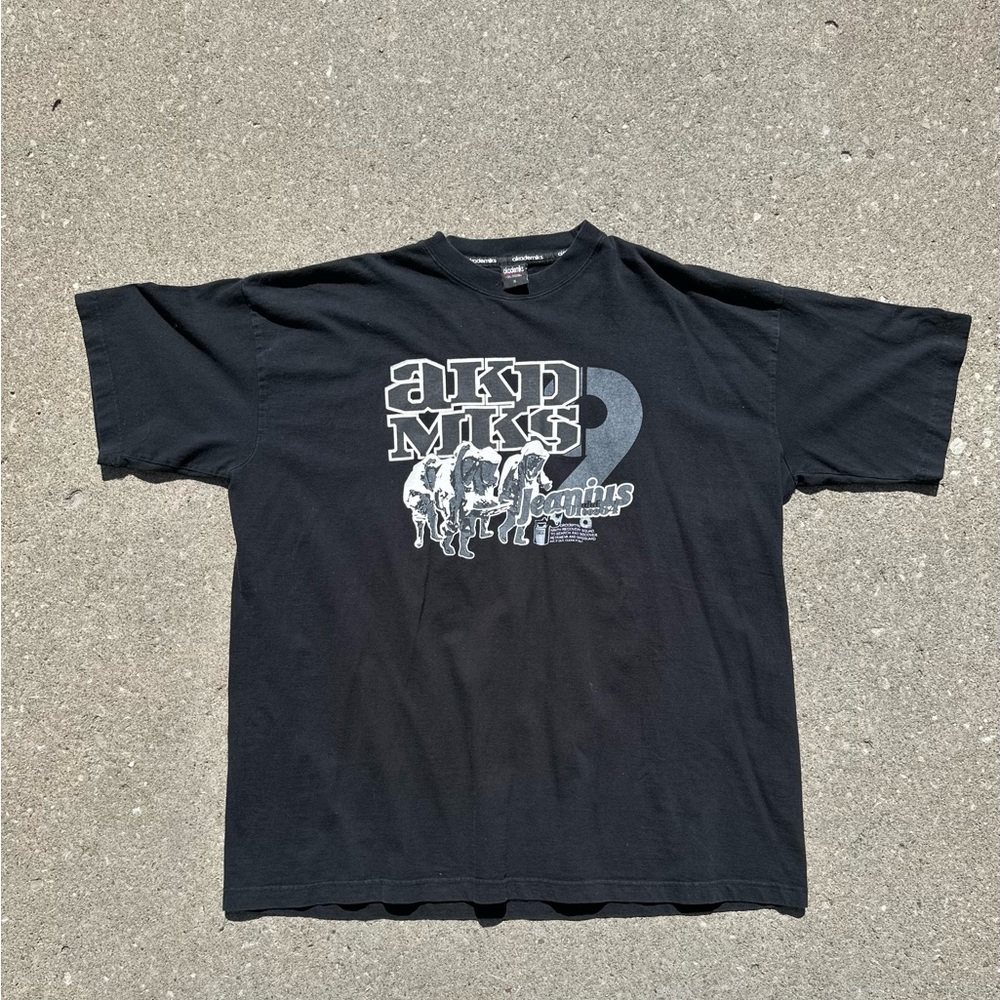 Vintage Y2K Akademiks Black Short Sleeve T-Shirt Size XL